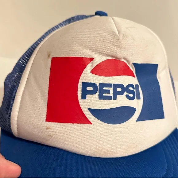 Vintage Pepsi Trucker Hat, Snap Back, Baseball Cap - Picture 7 of 8